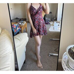 2012 Urban Outfitters Kimchi Blue Dress Purple Floral Size 4